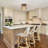 1-Light Rustic Wood Hexagon Flush Mount Ceiling