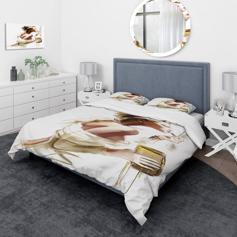 Ensemble de housse de couette traditionnelle, Housse simple + 1 taie décorative