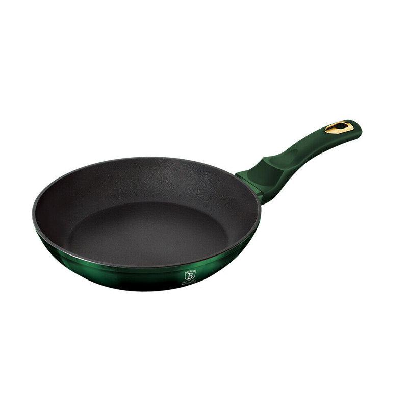 Aluminum Non-Stick Frying Pan Set, Emerald Green