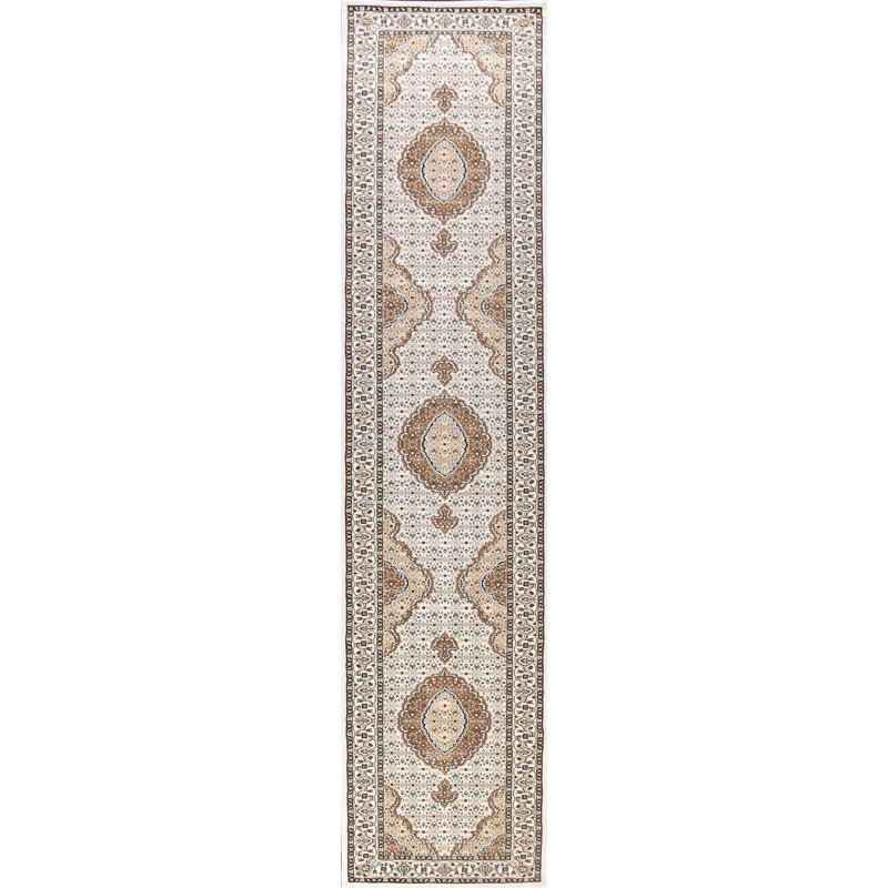 Tapis traditionnel Tabriz Mahi, Tapis de couloir 2 pi 7 po x 12 pi 0 po
