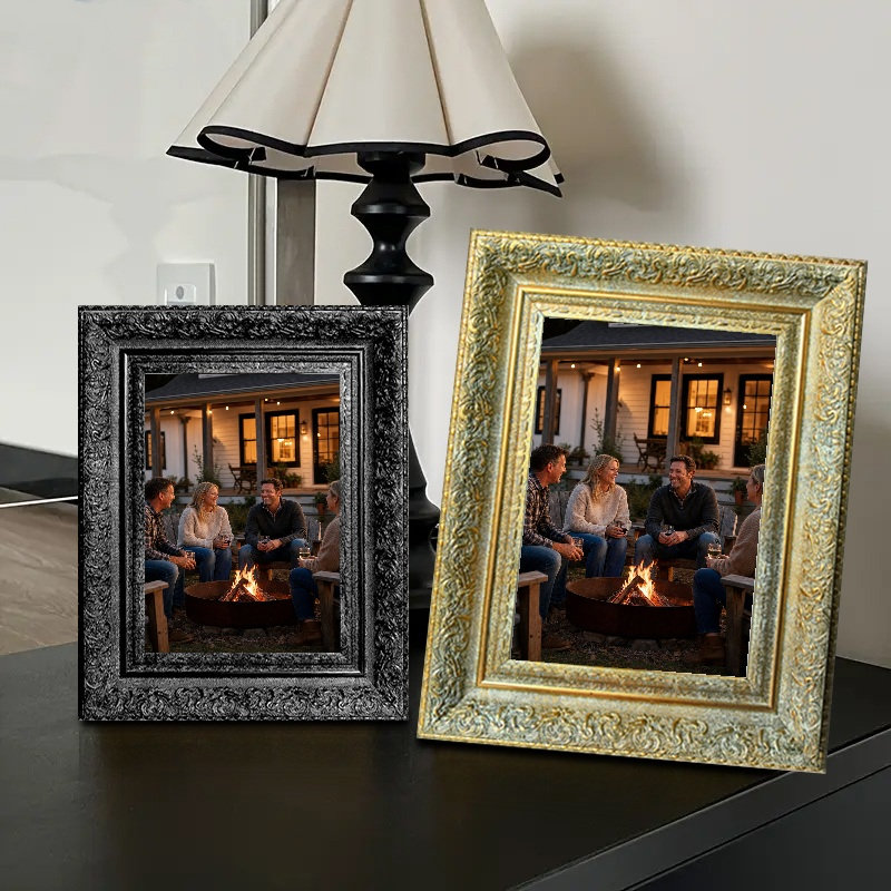 Cadre antique chaud 3 pièces 8 po x 10 po avec forme rectangulaire classique, Or antique, 3, L 8 po x H 10 po