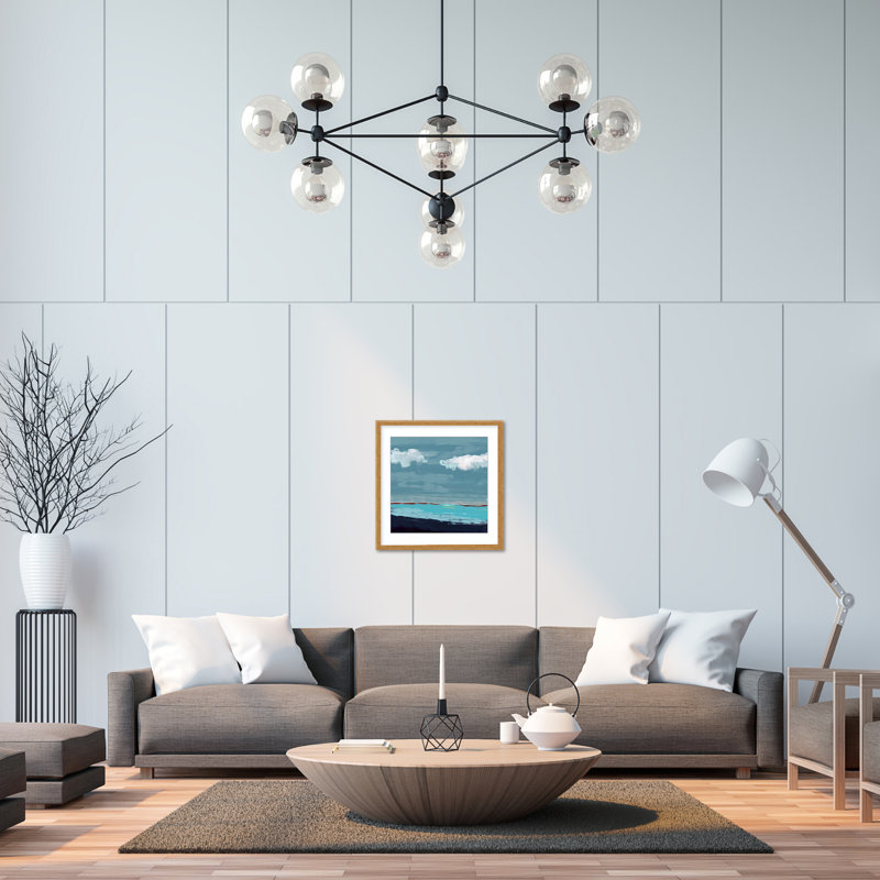Coastal Retreat Radiant Horizons: Abstract Seascape, 48" H x 48" W