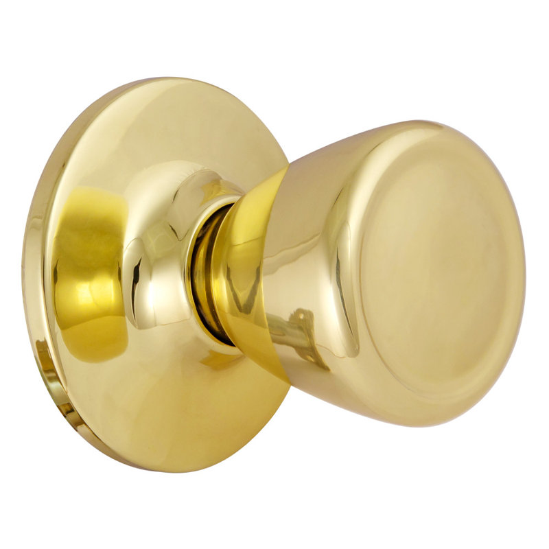 Tulip Passage Hall/Closet Door Knob, Polished Brass