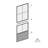 36'' x 84'' Glass without Installation Hardware Kit Barn Door
