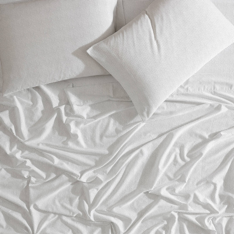 Navy and White Organic Cotton Queen Sheet Set