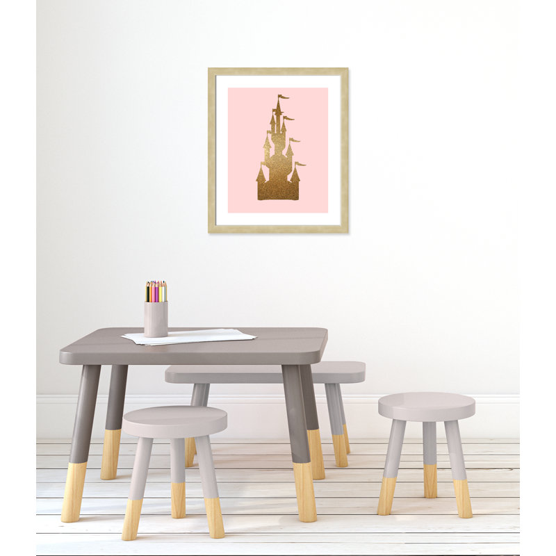 Fairytale 1, impression sur papier, H 26,5 po x l 22,5 po x P 0,63 po, Encadré plat champagne