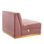 Fauteuil modulaire en velours Sanguine Channel-88903414