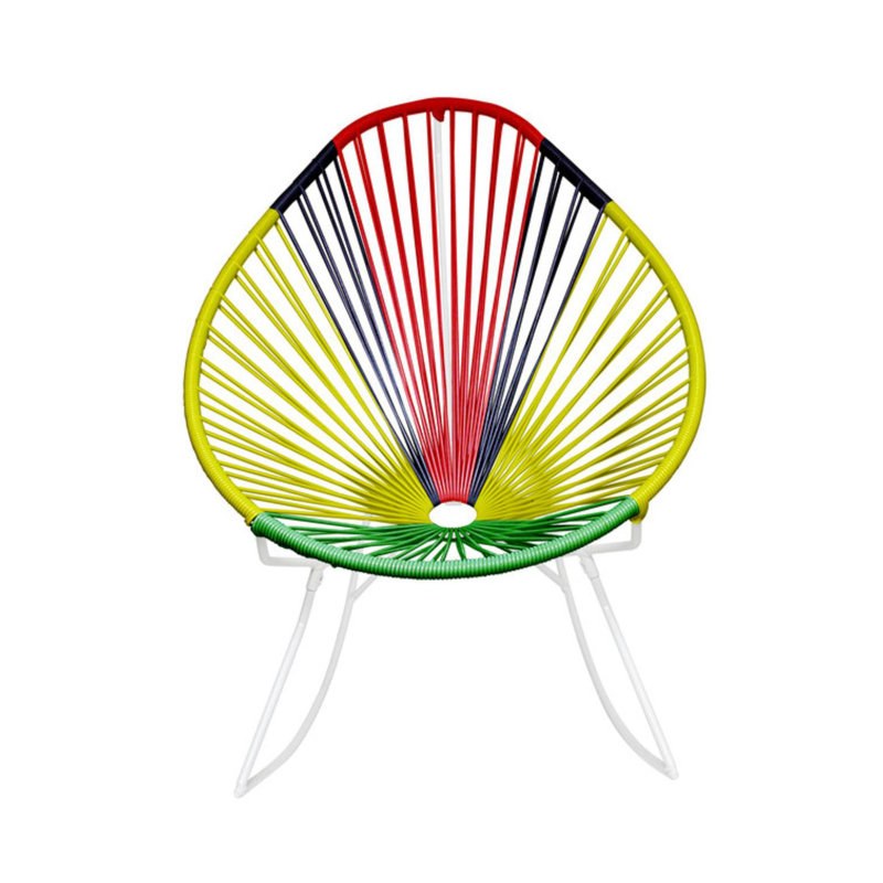 Chaise berçante Innit Designs Acapulco, Blanc, Deux-tons