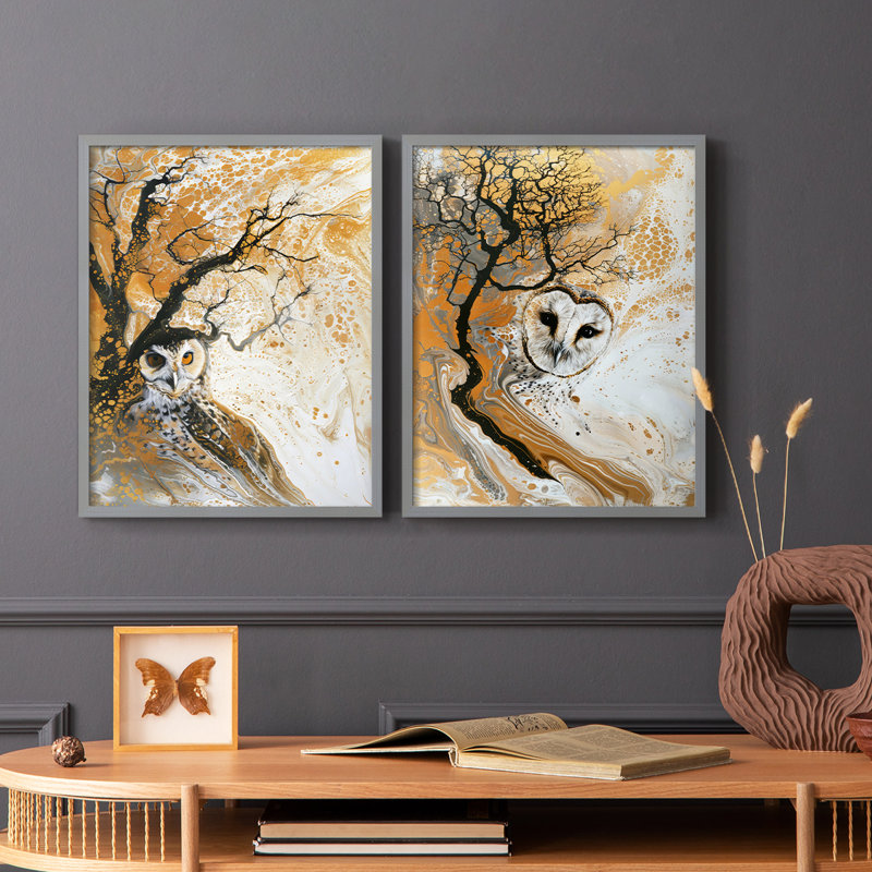 ANIMALS Series Lxxi - reproduction encadrée de qualité supérieure - prête à être accrochée - aucun clou requis - aucun clou requis