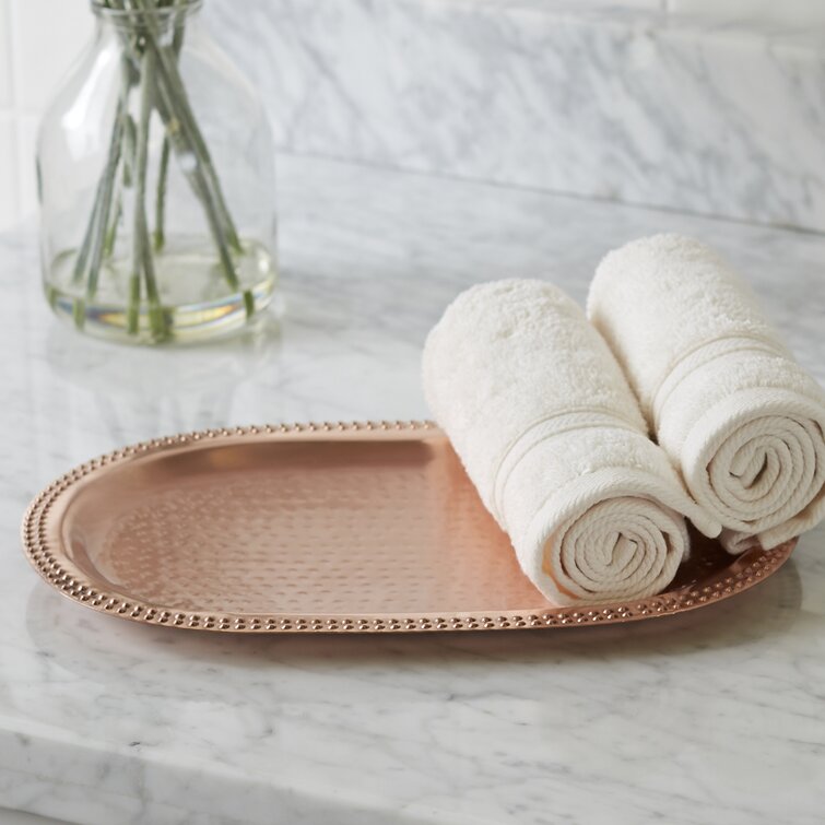 House of Hampton® Hammered Copper Bathroom Accessory Tray & Reviews | Wayfair