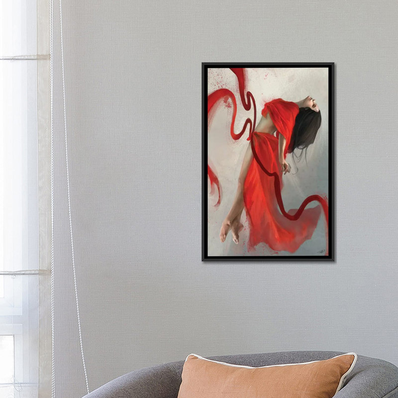 «Transcendent», reproduction d'impression sur toile, H 26 po x l 18 po x P 1,5 po, Toile avec cadre noir, Pas de tapis