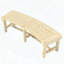 Banc de jardin en bois semi-circulaire (naturel)