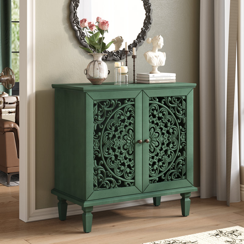 Bleron 31.5'' 2-Door Accent Cabinet Sideboard, Antique Green
