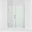 Composed 57-1/4-In58-In W X 71-1/2-In H Frameless Pivot Shower Door With 3/8-In Crystal Clear Glass And Back-To-Back Vertical Door Pulls-1101707524