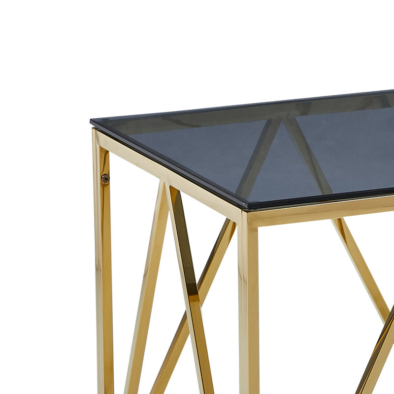 Briant Glass Top Frame End Table