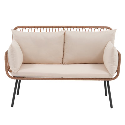 Outdoor Rattan Loveseat by George Oliver