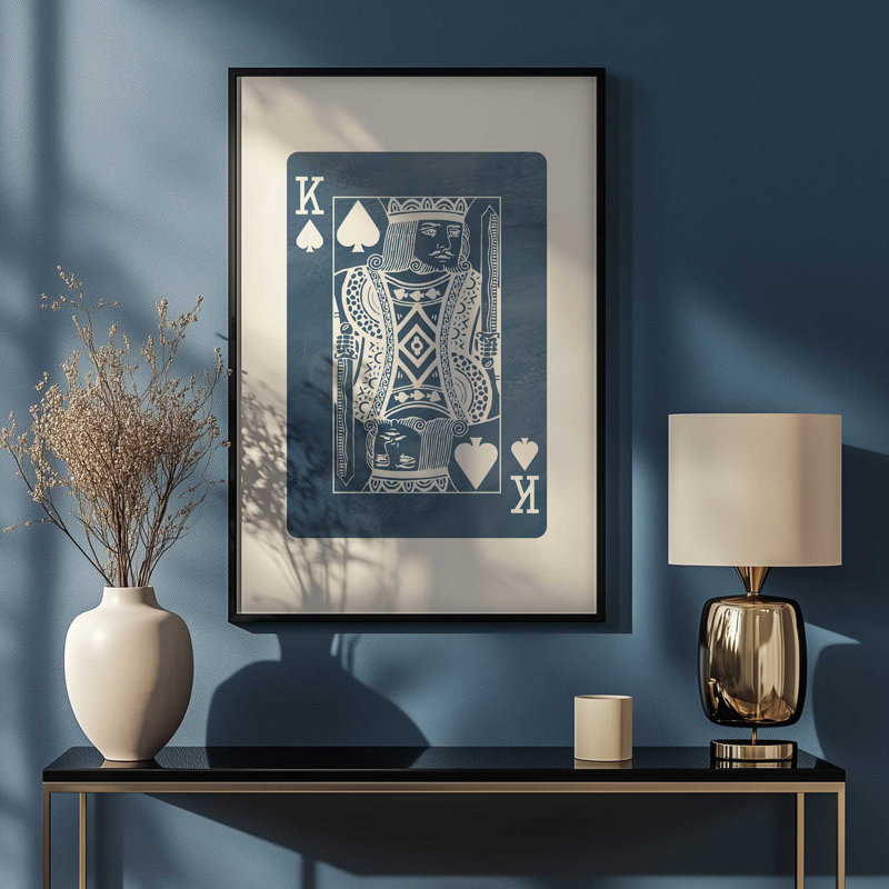 Denim King Card Print, 15.25" H x 12.25" W, Brushed Gold