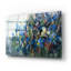 «Blue Irises» par Silvia Vassileva, art mural en verre acrylique épique 24 po x 16 po-2141730004