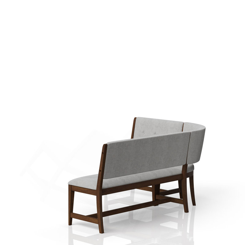 Banc de salle à manger incurvé de style Mid-Century