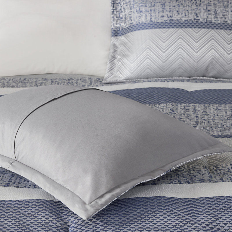 Édredon 7 pièces pour grand lit bleu marine - Luxury Captivation Peace