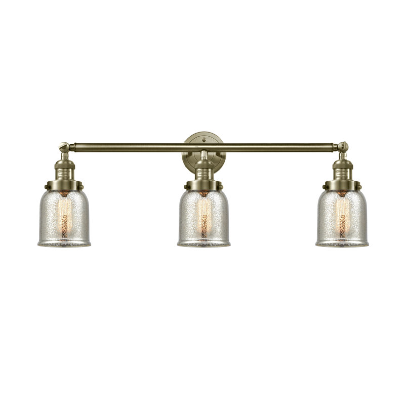 Aponte 3 - Light Dimmable Vanity Light, Antique Brass, Silver Mercury, Bulb Not Included