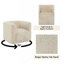 Ensemble de salon en tissu à motif Upendo, beige sable et lin beige