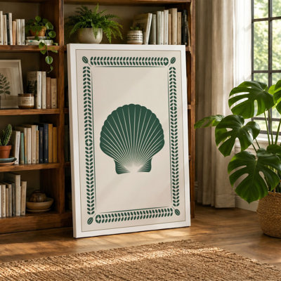 Scallop Shell Study Botanical - Wrapped Canvas