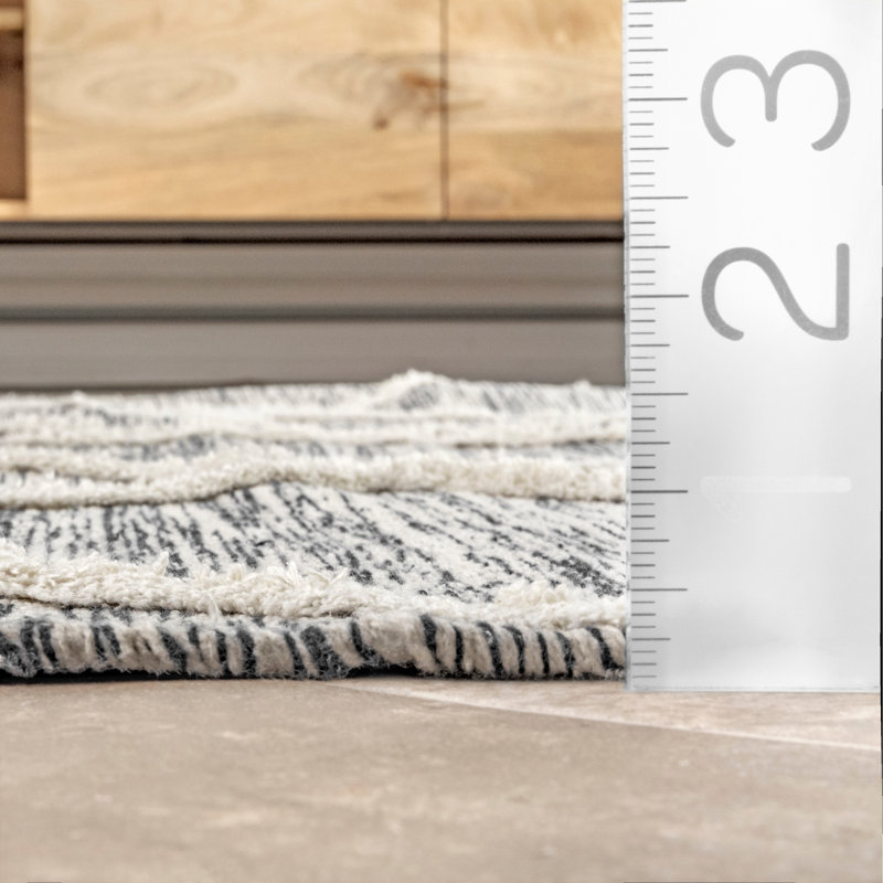 Mizpah Cotton Geometric Indoor Rug, Rectangle 7'6" x 9'6"