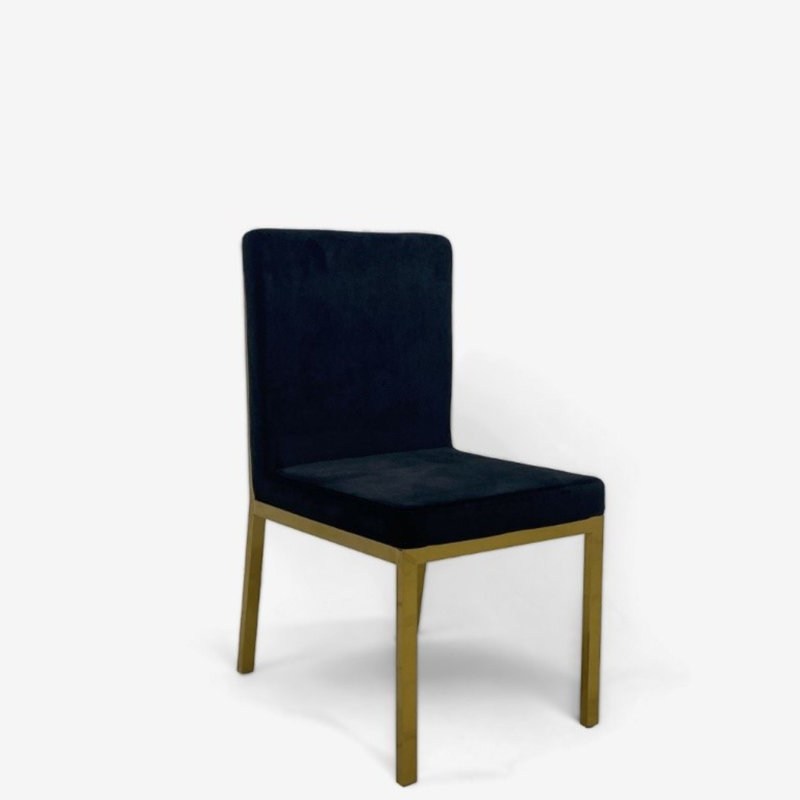 Chaise rembourrée en velours Nalayna