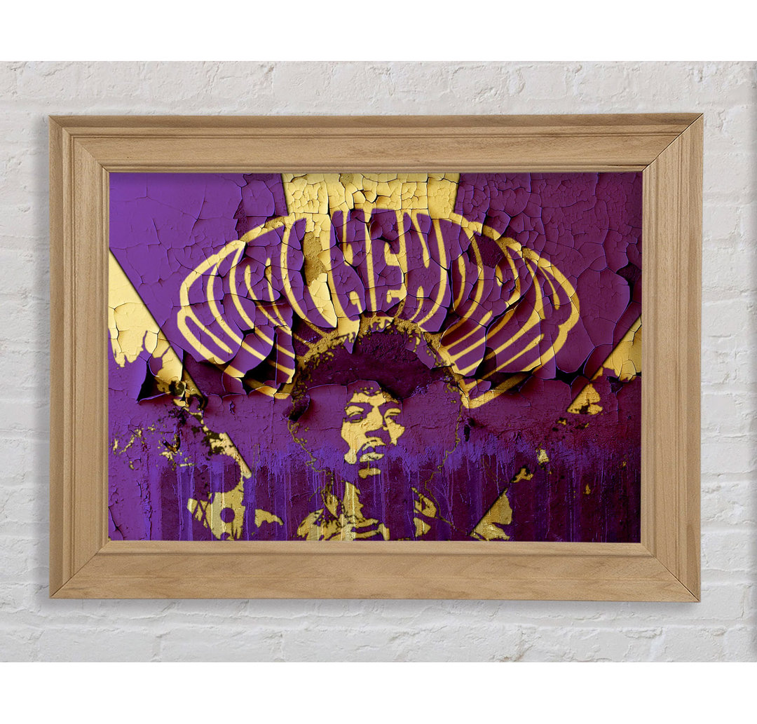 Jimi Hendrix Purple Haze - Einzelner Bilderrahmen Kunstdrucke