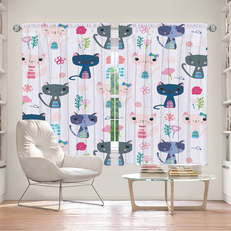 Paire de rideaux obscurcissant en polyester Ellasyn, L 40 po x L 52 po
