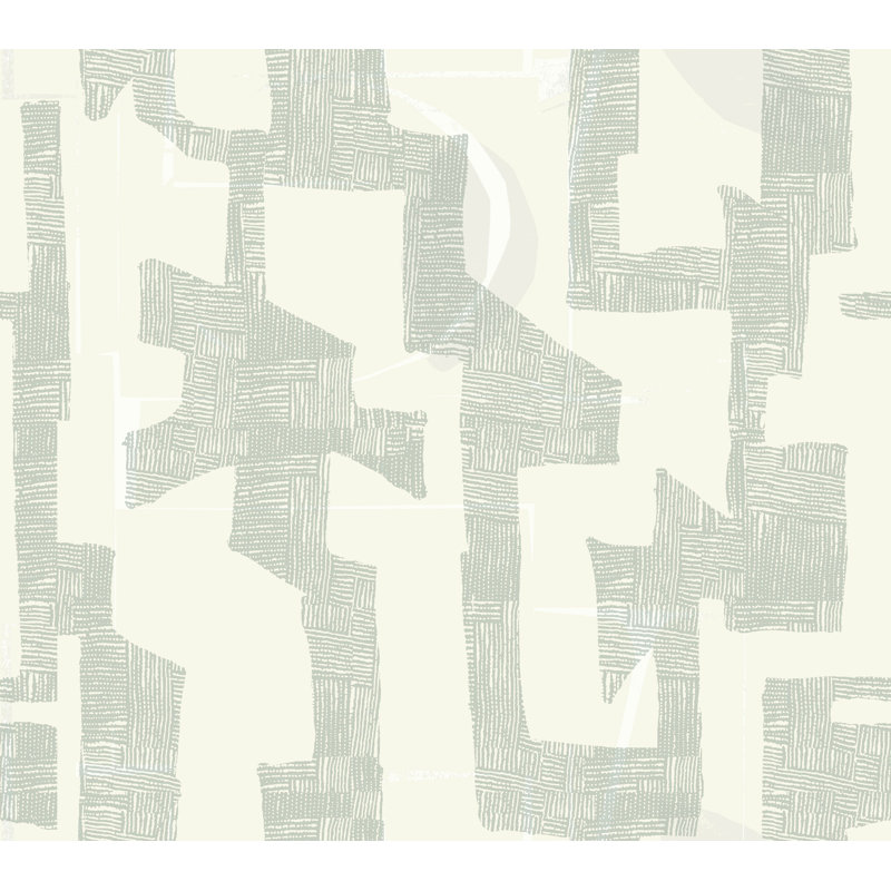 Papier peint tribal moderne, 20 pi x 27 pi, Vert