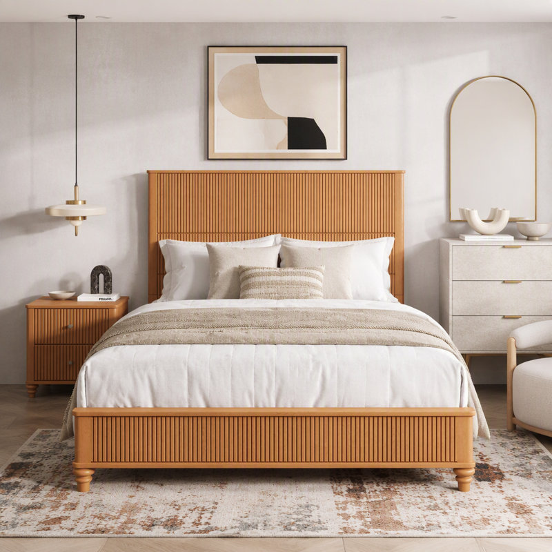Solid Wood Bed Frame, Queen