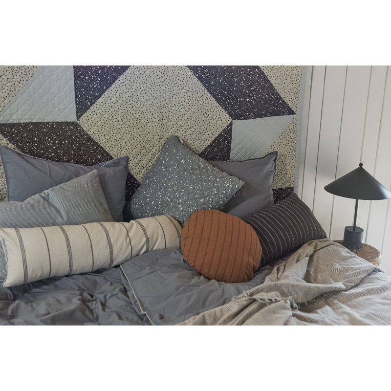 Gobi Coverlet, Off White/Anthracite Checkered