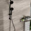 Ensemble de double pomme de douche, noir mat, système de fixation murale à 8 glissières et paire réglable, ensemble de pomme de douche 4,7 po-127368512