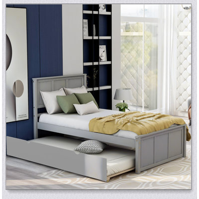 Lit plate-forme avec lit gigogne