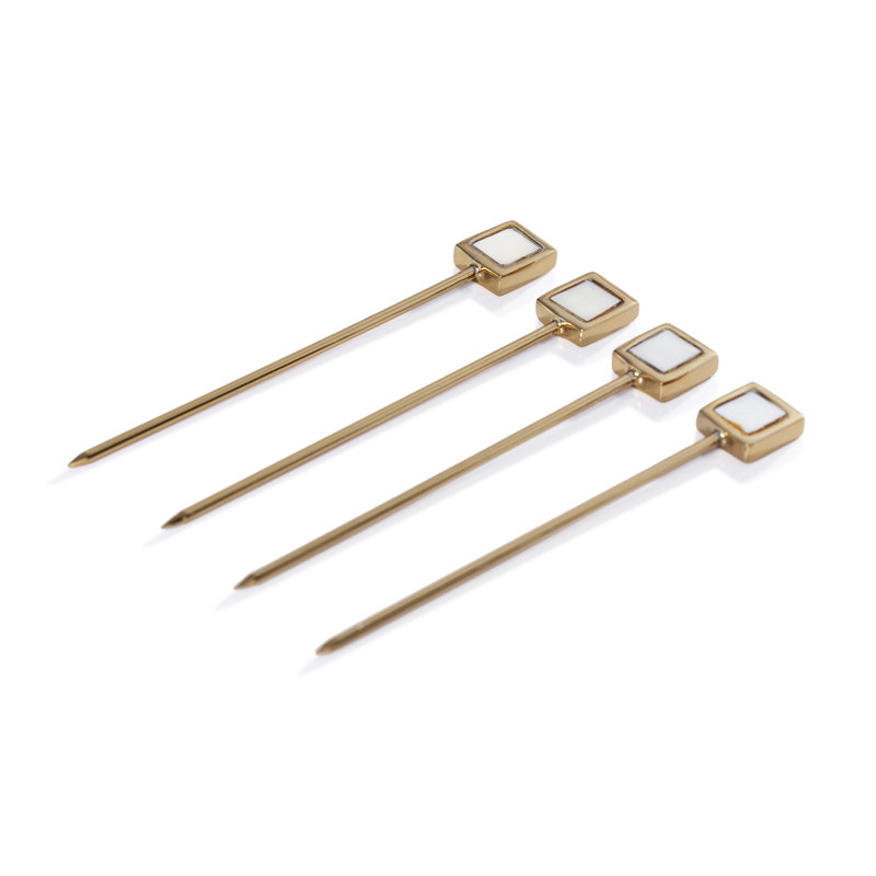 Evil Eye 4-Piece Set Cocktail Picks, Gold