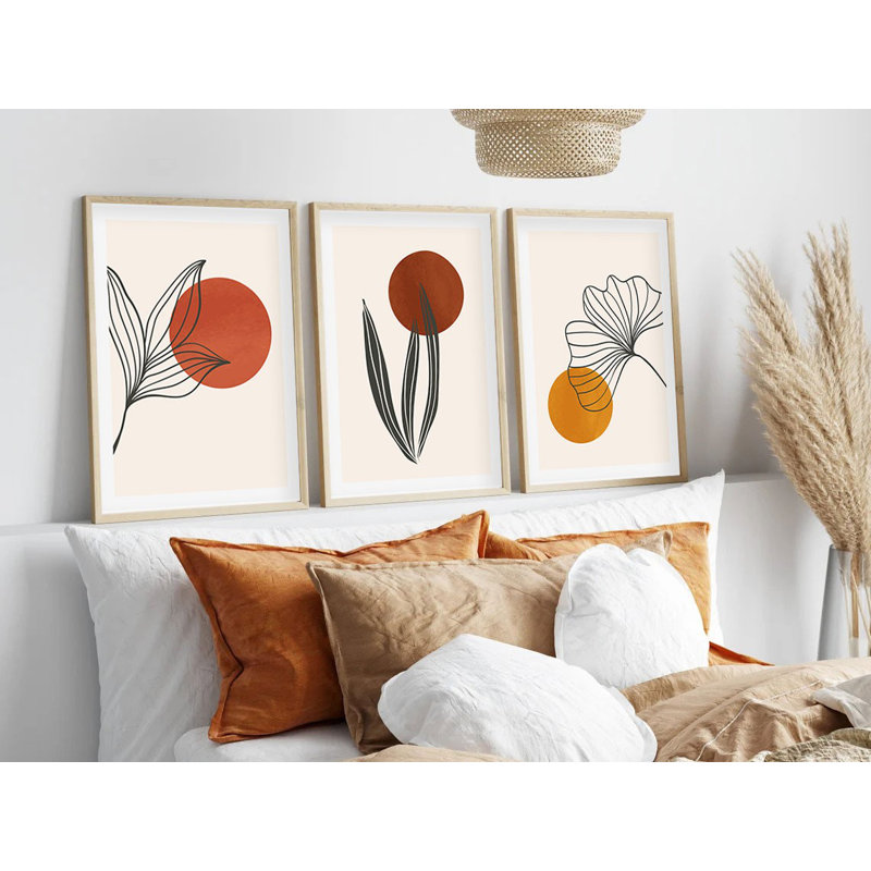 Élégantes peintures décoratives en panneau de fibres à densité moyenne (3 pièces), 8 x 12 pouces chacune | 100% panneau de fibres à densité moyenne avec une épaisseur de 0,1 pouce et 100% des cadres en bois massif avec une épaisseur de 1 pouce | Parfait pour le salon, la chambre à coucher et le bureau