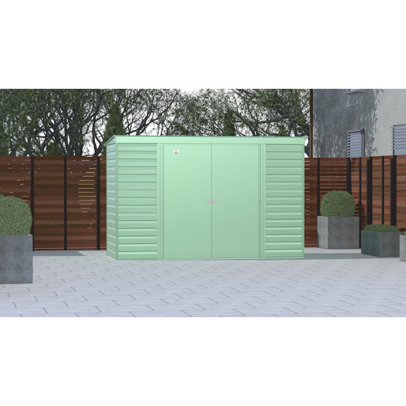 Remise de rangement en acier Select, 10 x 4, vert sauge, Vert sauge