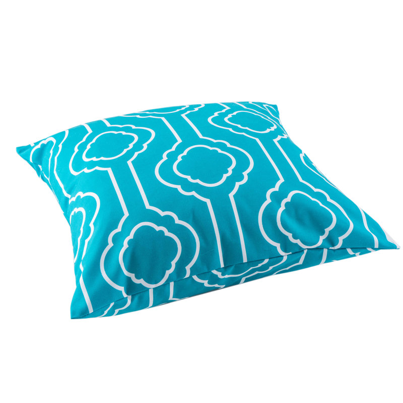 Coussin géométrique, Bleu vif