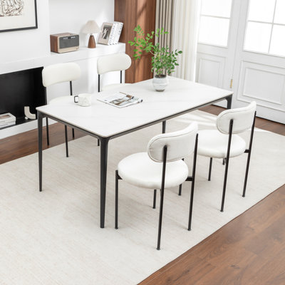 Vera Upholstered Metal Side Chair
