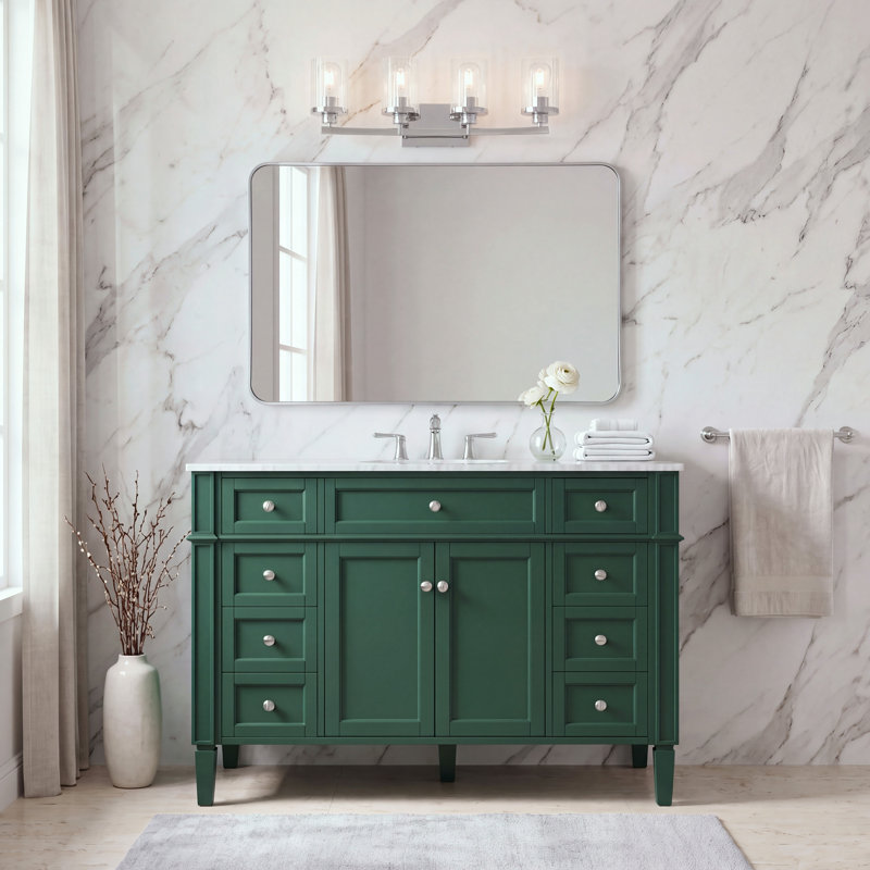 Ensemble de meuble-lavabo simple 48 "Rivers, Vert