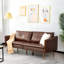 3 Seater Faux Leather Sofa-1347960854