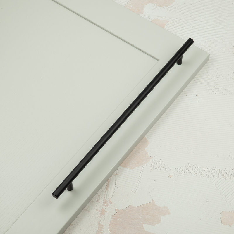 Slim T-Bar Handles & Coordinating Pull in Multiple Finishes, 320mm, Matte Black