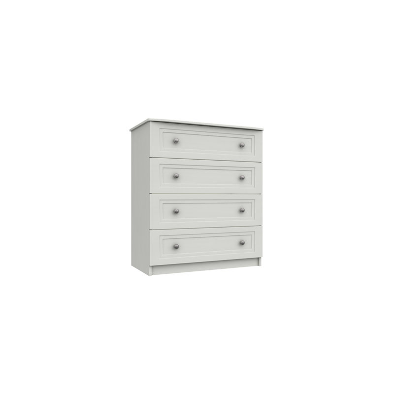 Adnan 78 cm W Chest of 4 Drawers, White