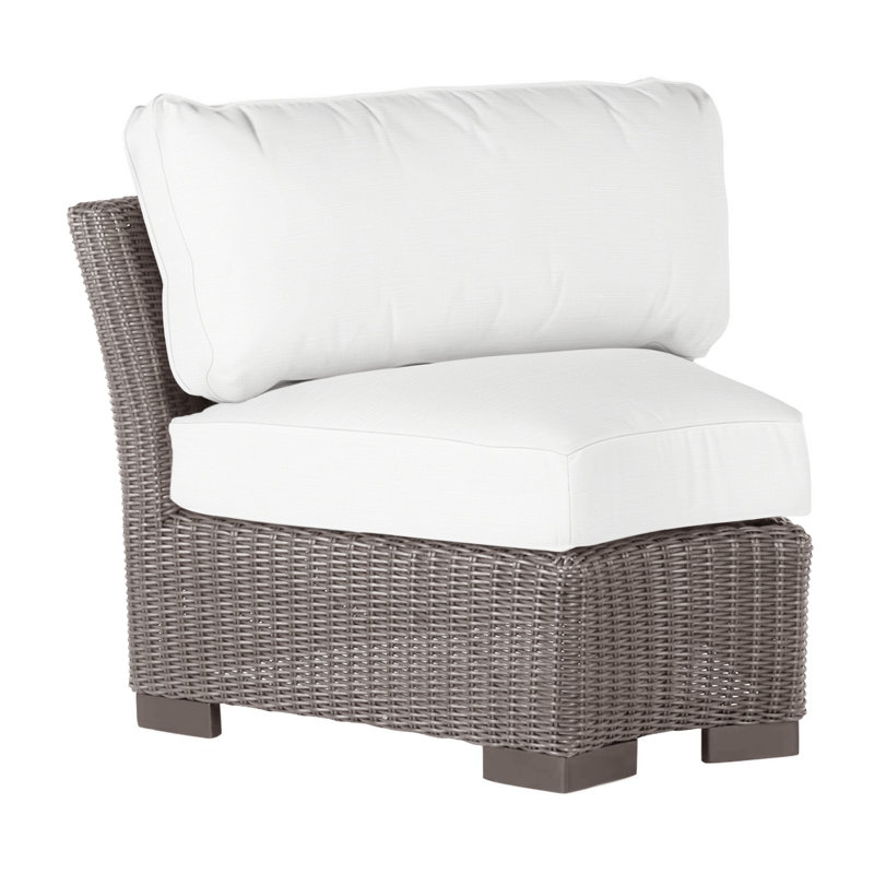 Fauteuil club tissé avec coussins Club, Pas de soudure, Dentelle Rollo, Huître