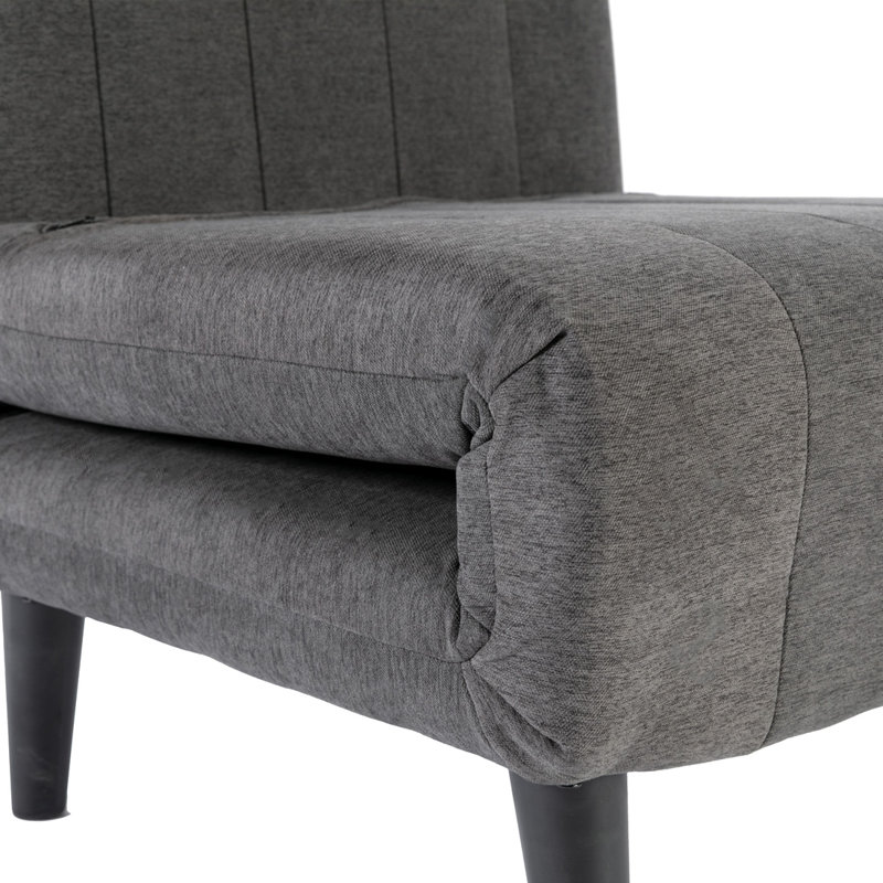 Naraya Upholstered 1 Seater Sofa Bed, Charcoal