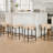 Modern Dining Chair Set, 23.6" Counter Height Stools with Round Soft Padded Boucle Backless Seat-62360787