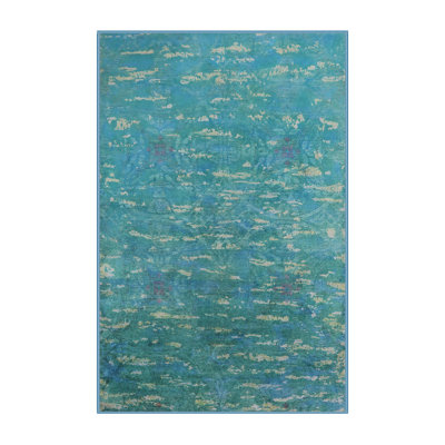 Tapis abstrait bleu sarcelle