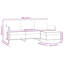 Canapé 3 places avec repose-pieds noir Vidaxl-780217983-780217921